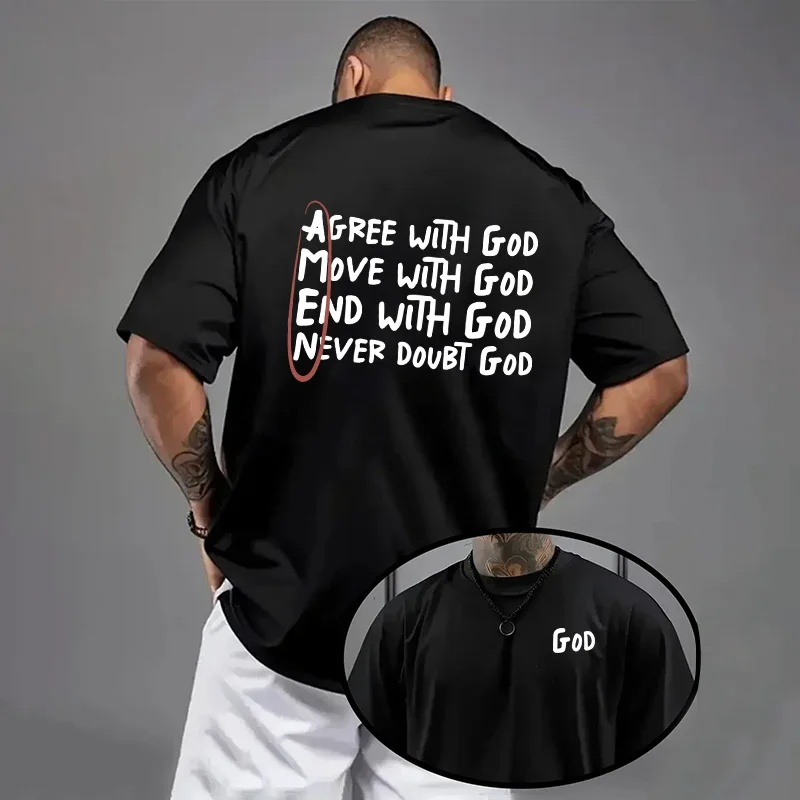 Herren-T-Shirt, Baumwolle, bedruckt, lässig, kurzärmelig, Outdoor-Sport, Jogging-T-Shirts, Schwarz, Weiß, dünnes T-Shirt, Sommer, vielseitige Streetwear