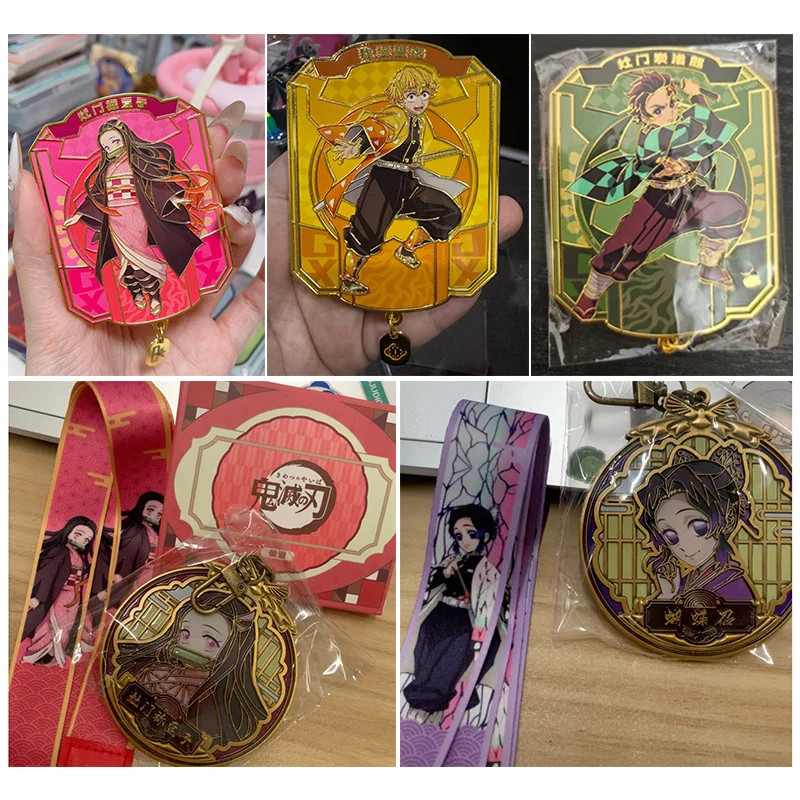 

Аниме Demon Slayer металлические карты Agatsuma Zenitsu Kanroji Mitsuri Kochou Shinobu коллекционные карты подарки на день рождения детские игрушки