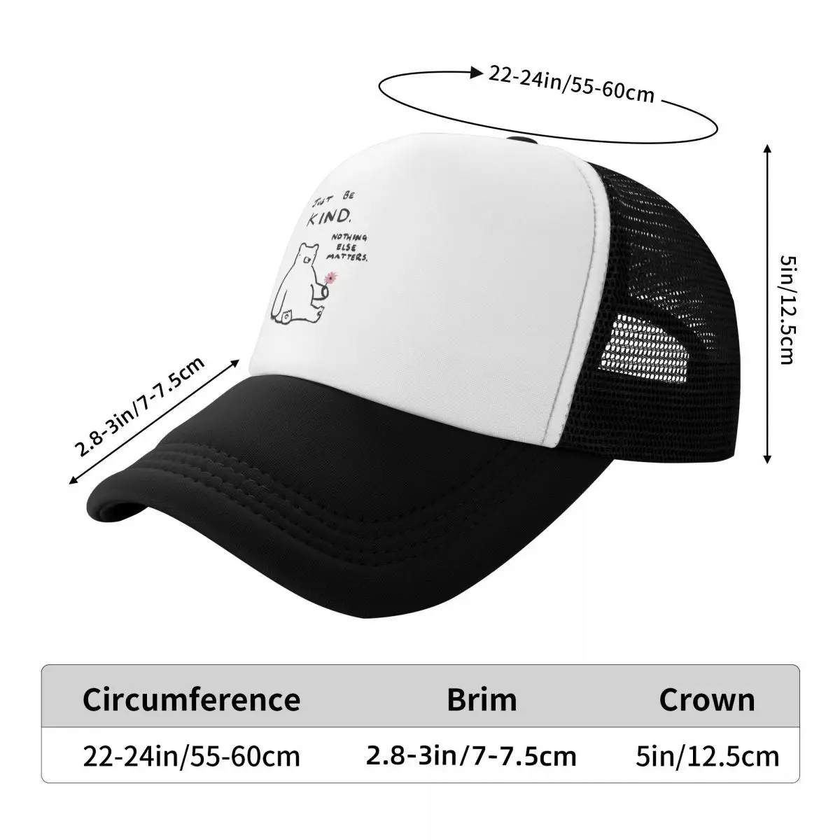 Just Be Kind-Casquette CamSolomon ajustable pour femme et homme, chapeau amusant, Y2K, cadeau d'été pour papa