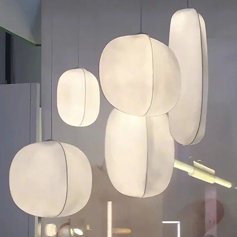 2025 Nordic Silk Led Pendant Lights Wabi Sabi Pendant Chandelier Lighting Modern Creamy Style Suspend Lamp Luster Luminarias Fix