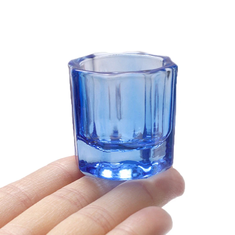 Crystal Glass Acrylic Acrylic Powder Liquid Nail Cup Dappen Dish Lid Bowl Cup Holder Equipment Nail Tools