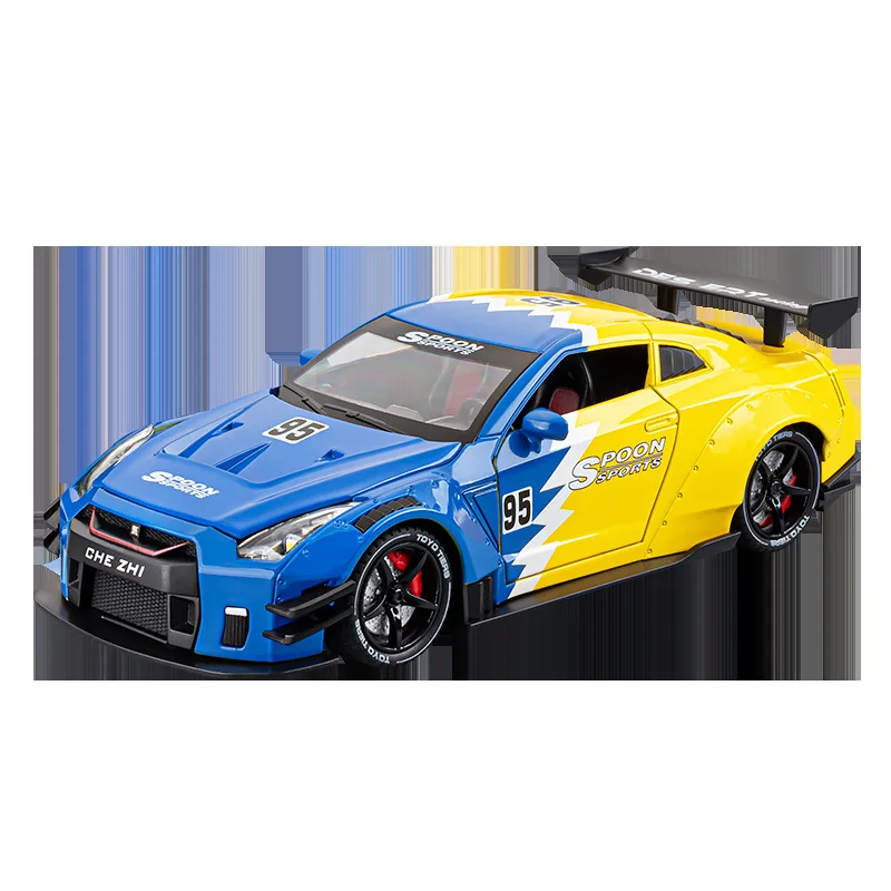 1:24 Nissan GTR Racing Track Edition Alloy Car Model Collection Ornament Gift