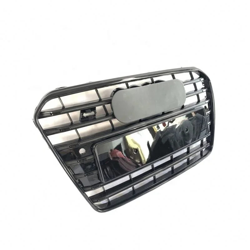 Glossy Black Double Line ABS Car Front Grille Car Grille for A5 RS5 2013 2014 2015 2016