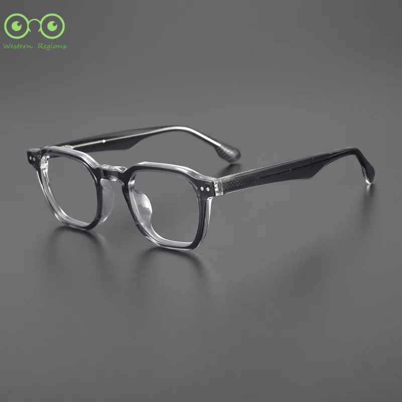 

Retro Men Black Tortoiseshell High-Quality Acetal Glasses Women Small Frame Leopard Print Square Daily Commuting Eyeglass Frame