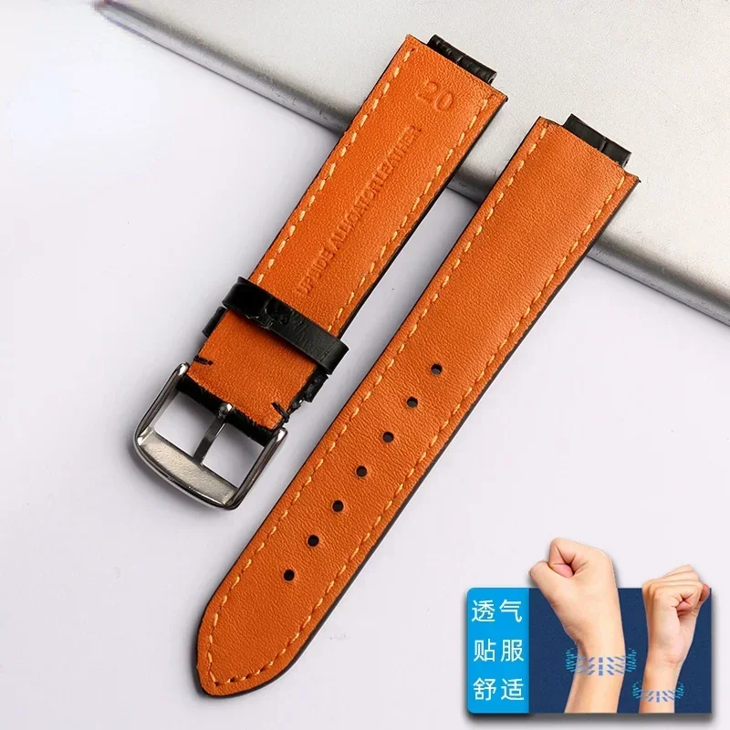 Genuine Leather Watch Strap for Cartier Watch Band Blue Balloon Cartier Raised Mouth Men\'s Women\'s Belt Accessories 33mm 42mm