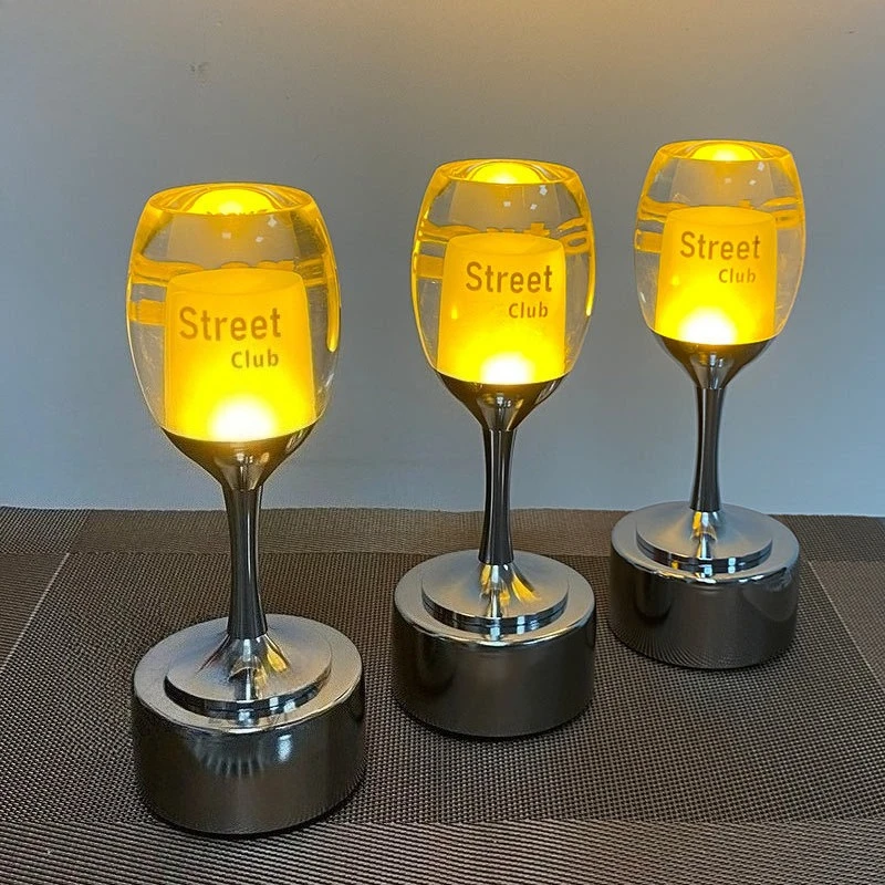 

LED Rechargeable Bar Table Lamp Creative Night Light for Cafe KTV Restaurant Decoration