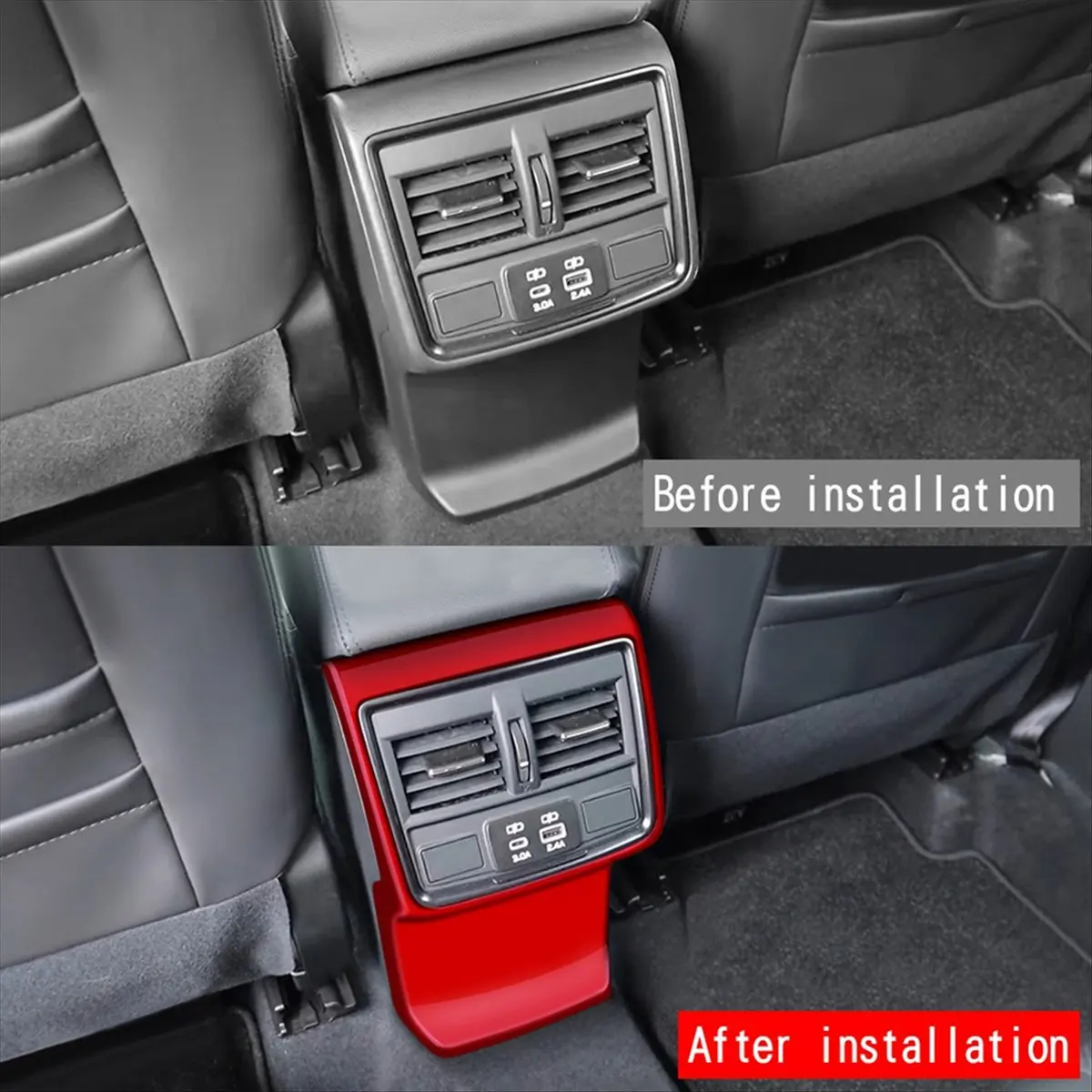 Super Sale Car Rear Air Conditioner Trim Cover Back Row Anti-Kick Panel for Subaru Forester 2025 LHD Interior Accessories,C