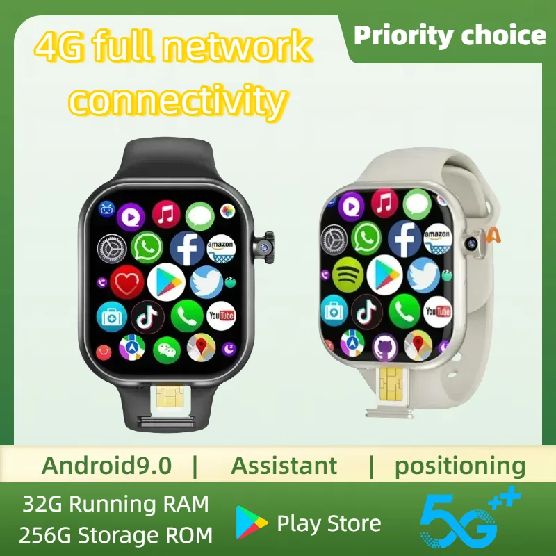 

Fashion New 5G Smart Watch VP29 Android 10.0 Operating System 2.29 Large Screen Rotating Camera GPS WIFI NFC Google Play Store