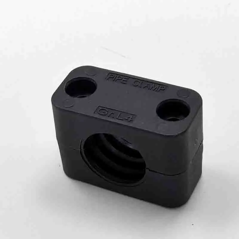 2PCS Black Plastic Pipe Bolted Clips Assortment Kit 6-102mm Diameter Tube Fastener Clamps without Screws for Pipe Support