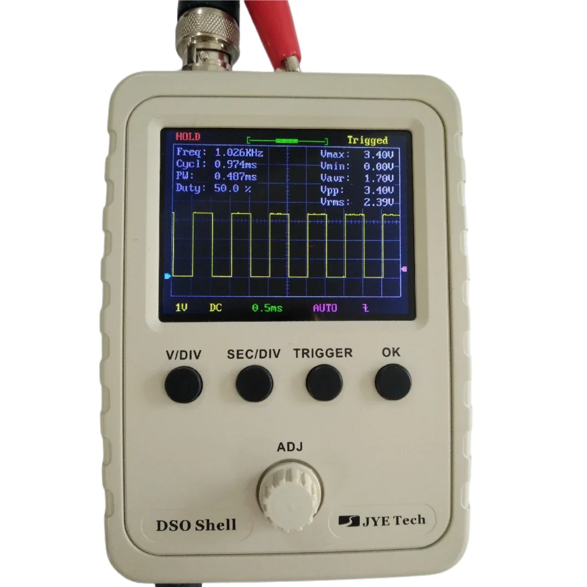 New Assembled DSO150 Digital Oscilloscope DSO Shell With P6020 Probe 9V 1A Power Adapter