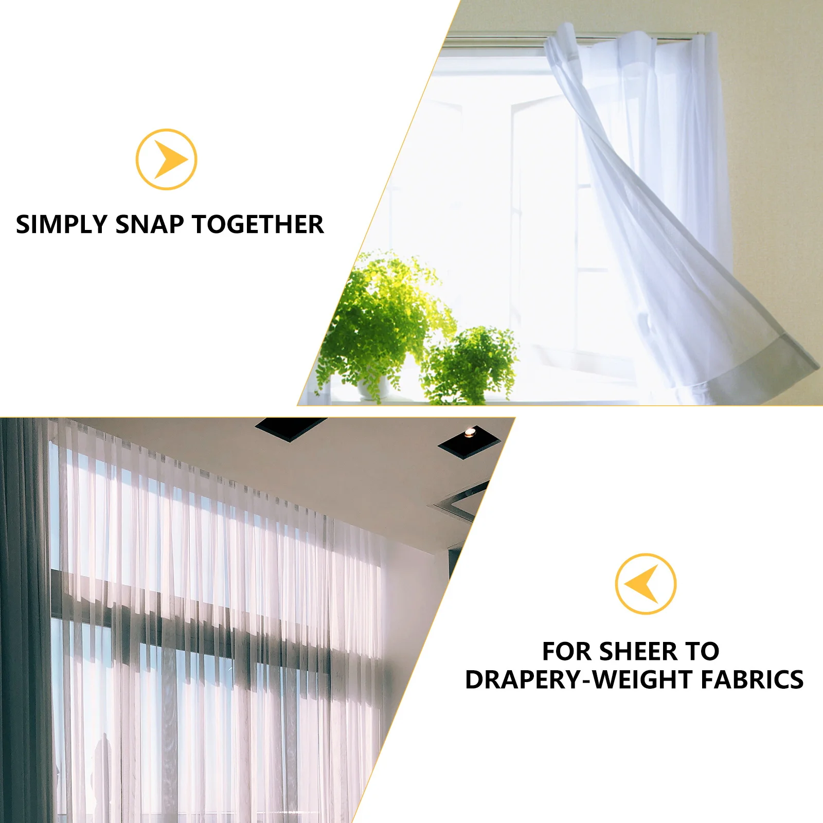 75 pezzi occhielli per tende anello scorrevole riutilizzabile in plastica senza attrezzi necessari scivolo liscio e silenzioso per tessuti velati per tendaggi