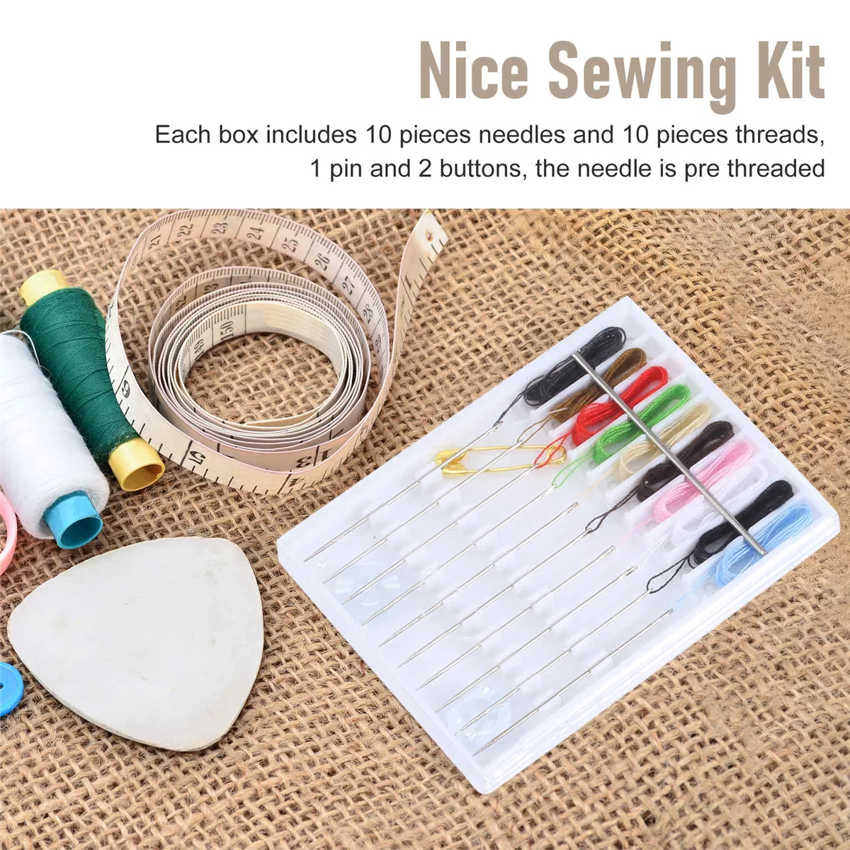 Nähset14 Boxen Mini Quick Fix Nähset Easy Pre Threaded Needle Kit Basic