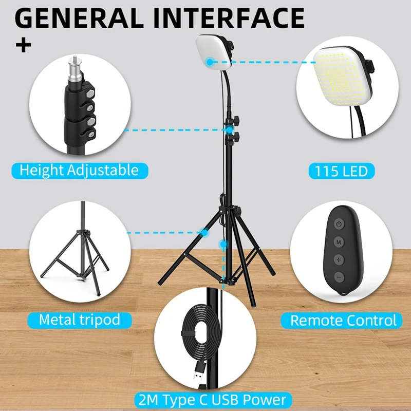 Remote Control Camping Lights Camping Lights 3200K-7500K Bracket Outdoor Field Lights Hanging Outdoor Lights