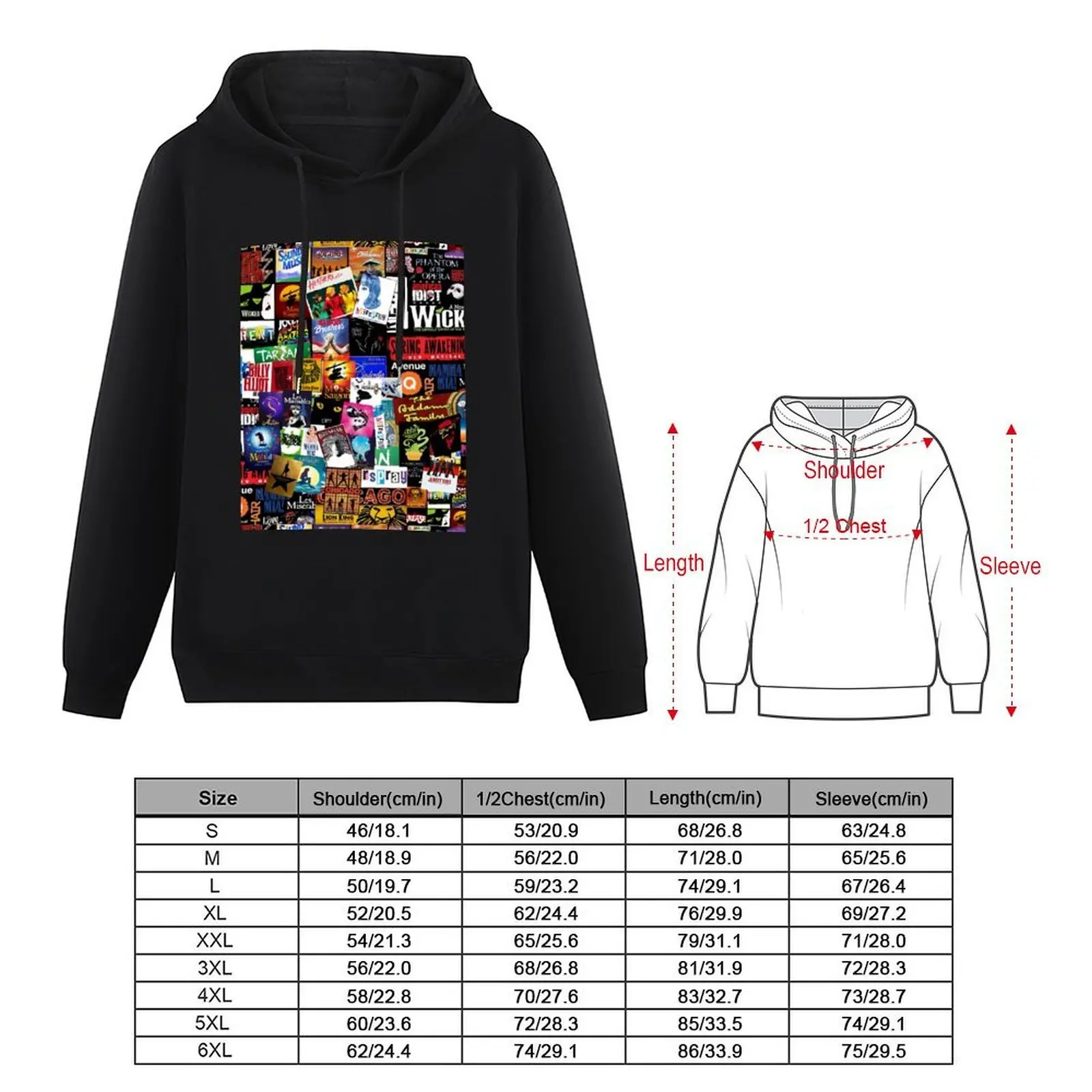 Musicals Collage II Original Hoodie blouse men's clothes korean style clothes clothes for men hoodie graphic