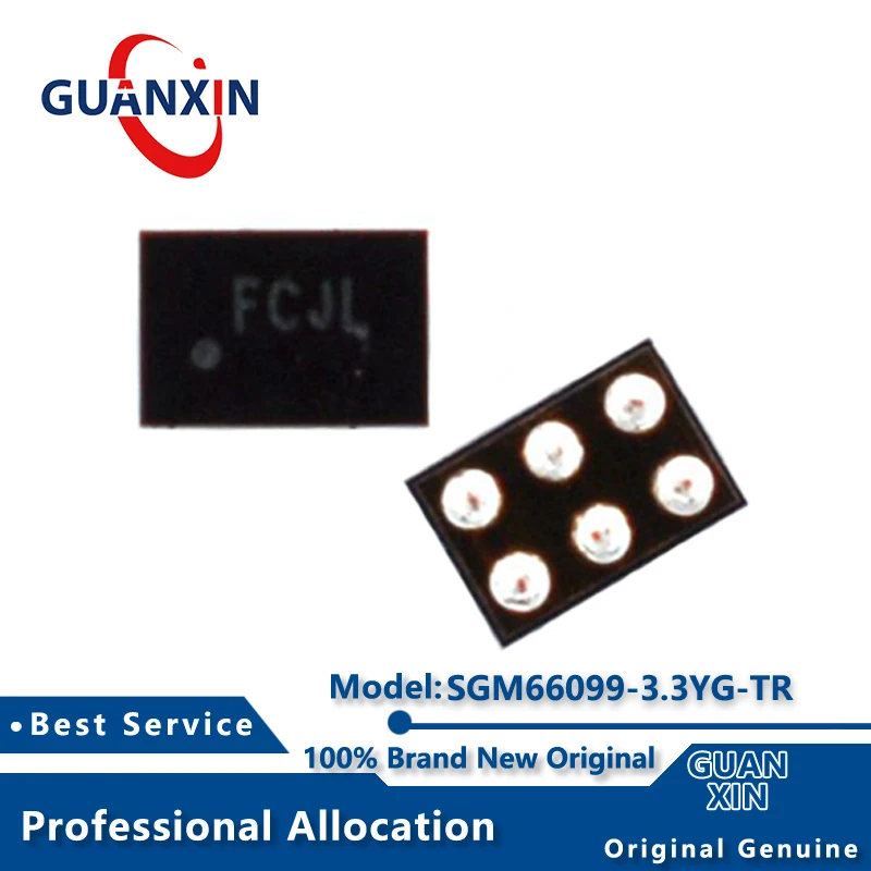 

100% New SGM66099-3.3YG SGM66099-3.3YG/TR Marking FCJL WLCSP-1.22 SGM66099