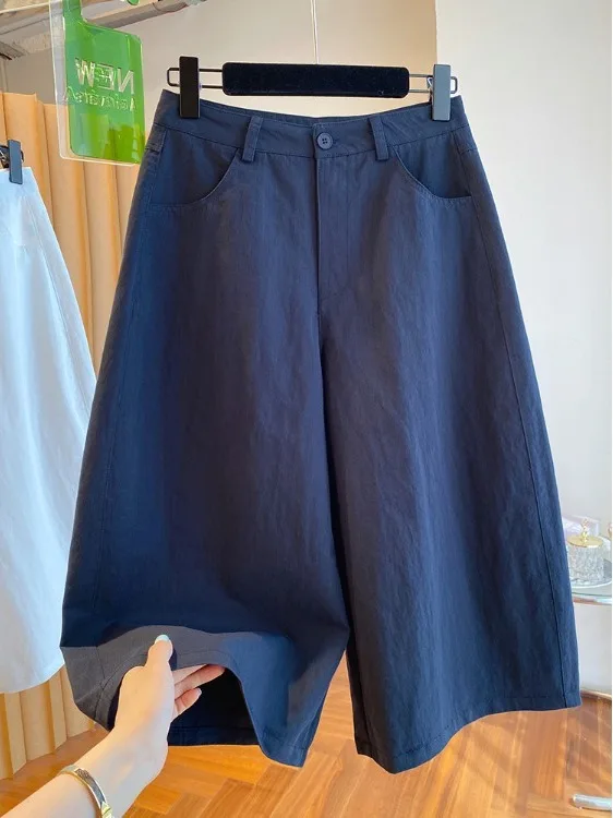 Koreaanse Sle wijde pijpen broek dames zomer dunne losse casual rechte broek super mooie broek zeven voet lengte