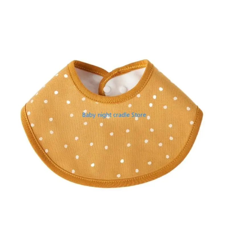 J2FF Delantal esencial para comer para bebé, delantal impermeable absorbente 3 capas, delantal ajustable