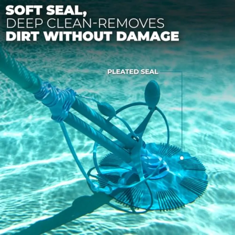 XtremepowerUS Automatic Pool Cleaner Vacuum Generic Pool Cleaner High Flow with Hose Set Included