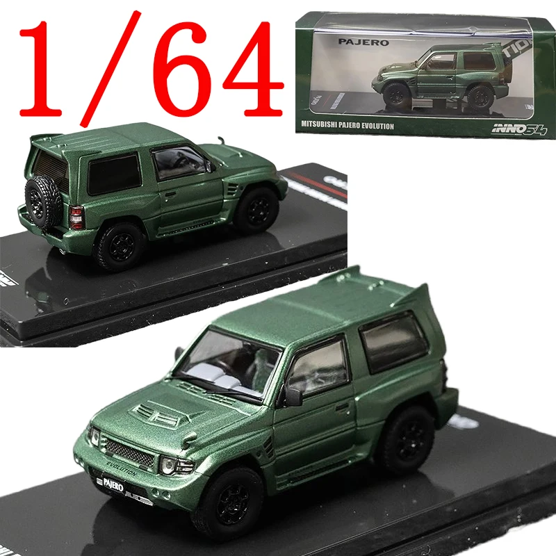 

INNO Diecast 1/64 Scale Mitsubishi Alloy Model Car Mitsubishi PaJero EVOLUTION Satin Play Vehicles Toy for Boy Gift Original Box