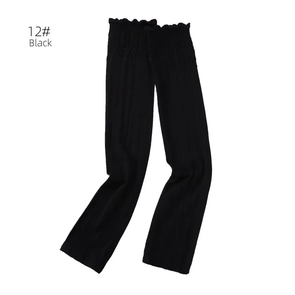 Tessuto elastico maniche di protezione solare sottili tinta unita braccialetti in tessuto elasticizzato anti-uv protezione solare maniche di ghiaccio in pizzo da donna