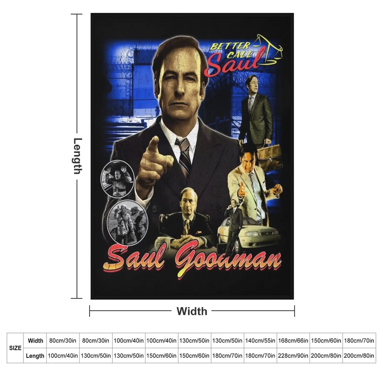 Saul goodman vintage 90s bootleg design Throw Blanket couch cozy soft plush fuzzy picnic outdoor blanket