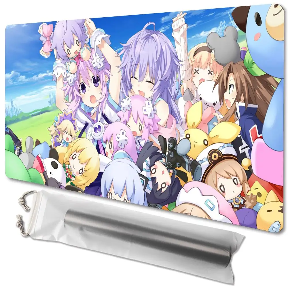 Imagem -05 - Mouse Pad Grande para Jogos com Lockedge para Menina Tapete Grande para Computador Mesa de Teclado Tapete de Mesa Hyperdimension Neptunia Anime Bonito