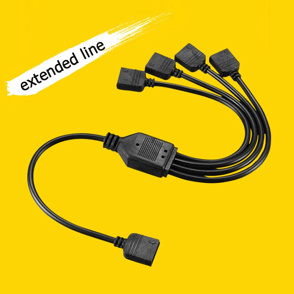 3pin Extension Cable Adapter with Plug-in Function Computer Motherboard Extension Cord for MSI ASUS ASRock LED Strip