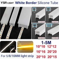 1-5M Recessed Silicone Tube White Border Led Neon Flexible Channel Holder Easy Install Waterproof Dustproof DIY Special-shaped