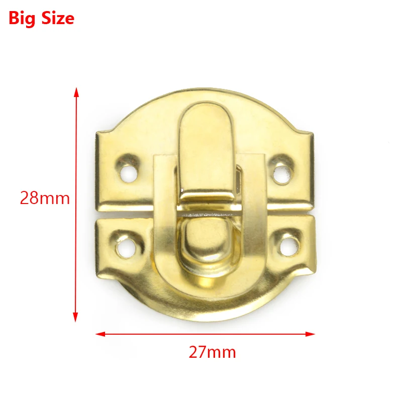 30PCS NAIERDI Antike Metall Lock 21x20mm Holz Schmuck Box Dekorative Vorhängeschloss Schließbügel Latch Mit Schrauben Möbel hardware