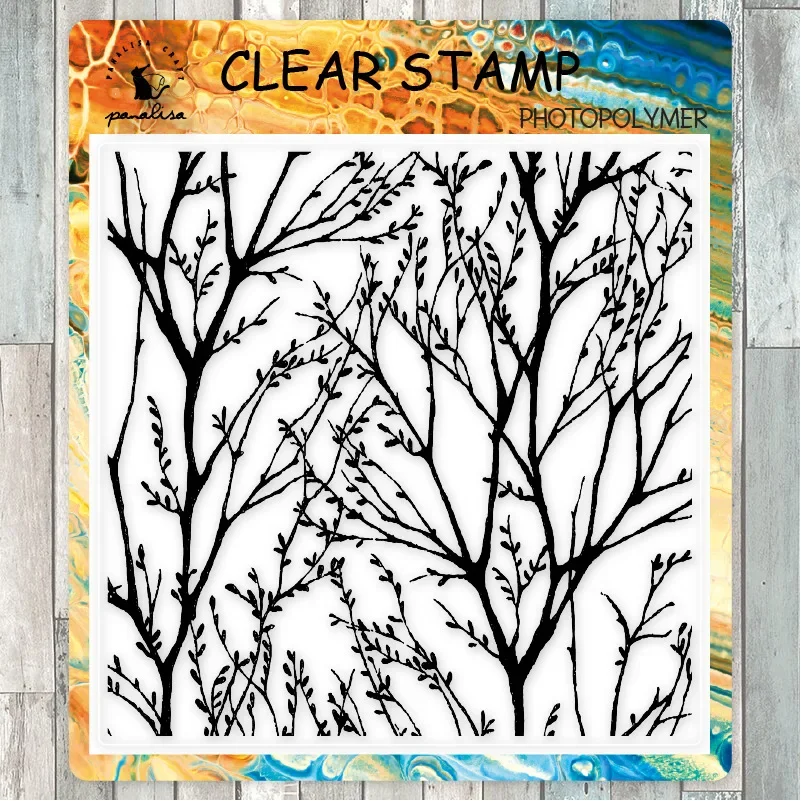 Splash Ink Abstract Stylet Leaf Clear Silicone Stamps for Scrapbooking Card Making Album Diary Decoration Transparent Stamps