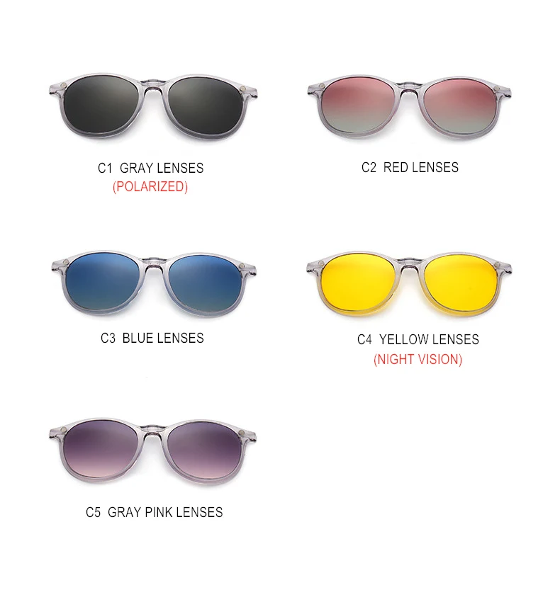 Sonnenbrillen-Clip und Myopie-Brille für Sphäre -0,5 bis -10 Männer Frauen transparenter Rahmen verschreibungspflichtige Brille für Kurzsichtigkeit oder Hornhautverkrümmung F588 – Detail 8