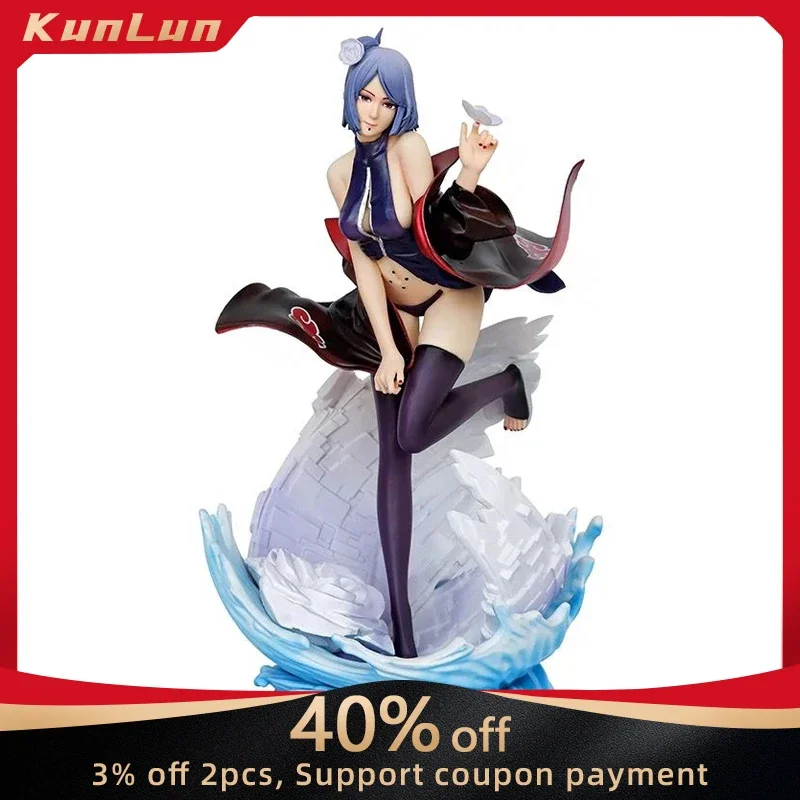 

28.5cm Anime Naruto Figure YOMI Konan Action Figure Sexy Girl Statue Pvc Model Kawaii Collectible Home Decoration Boys Gifts