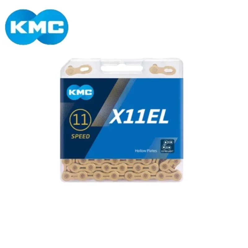 KMC X11SL/EL Bicycle Chain 11 Speed 118 Links X11 Road Mountain Bike Gold Chain with Quick-Link Original Cycling Parts