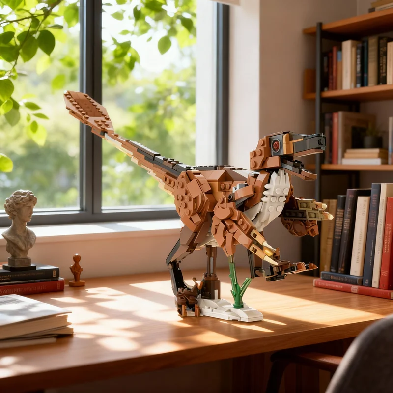 

478 деталей MOC Velociraptor Mongoliensis Creator 3 в 1: Конструктор, архитектурная модель, развивающая игрушка, идея для подарка на Рождество