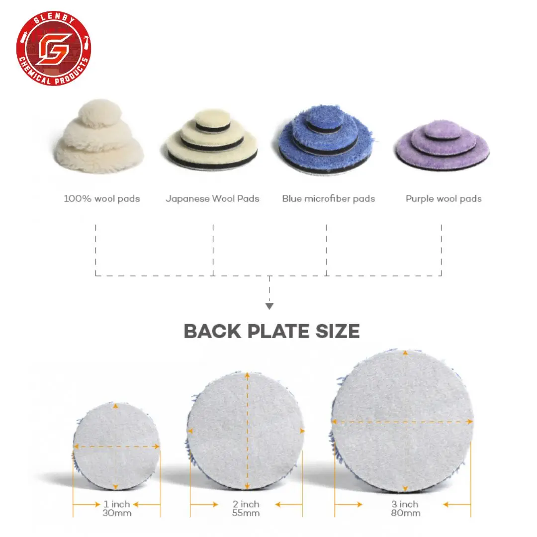 32 Pcs Mini Car Polishing Sponge Pad 1/2/3 inch Polishing Pad Kit Fine Wool Pad Waxing Sponge Car Polish Buffing Pad Kit