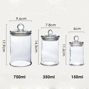 Lọ lưu trữ thủy tinh dày với nắp, trong suốt, đồ ngọt, bánh quy, quả óc chó, hộp đựng trà, nhà bếp, trang trí, phòng đựng thức ăn, tổ chức thực phẩm 7 Bán chậu chính - 5