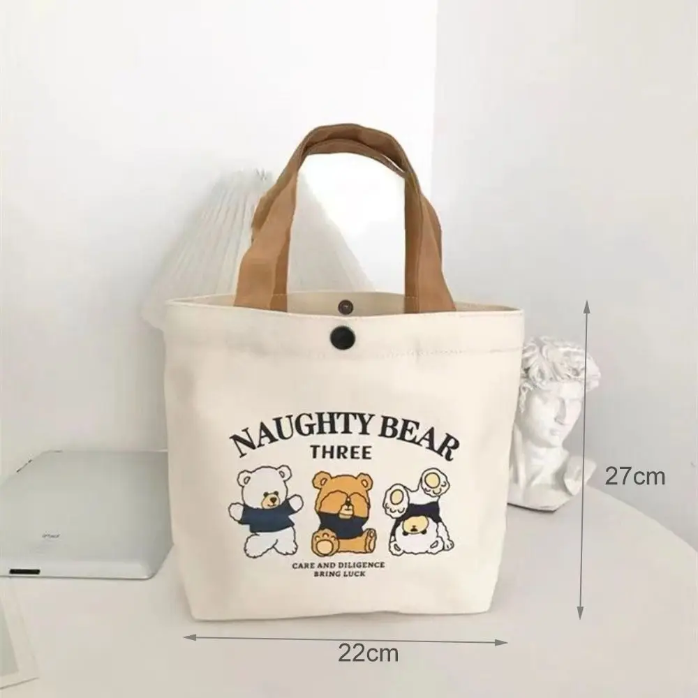 Mini Handbags Lunch Box Small Canvas Women Tote Food Bag Japanese Peach Lunch Bag Cloth Picnic Travel Ben to Storage Bags