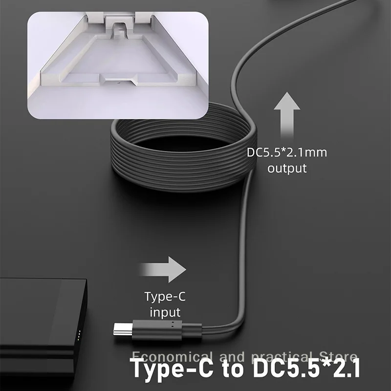 For Starlink MINI DC Power Plug 5.5 X 2.1 DC Female To Male Type C Adapter Connector Cable Router Power Cable