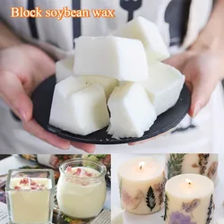 50g/bag 45degrees Block Shape Soft Soybean Wax Plant Raw Materials DIY Creative Wax Cup/aromatherapy Candle Making Materials
