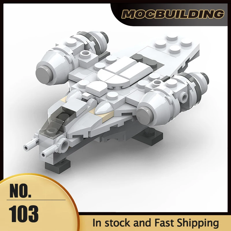 Space Movie Micro Razor Crest MOC Building Blocks Starfighter Spaceship DIY Assembly Bricks Children Boy Toys Birthday Xmas Gift