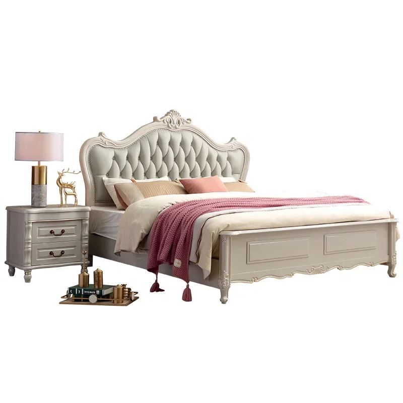 #Organizer Light Luxury Bed High Quality Design Wedding Fashionable Aesthetics Bed Confortable Simple Princess Muebles Furniture
