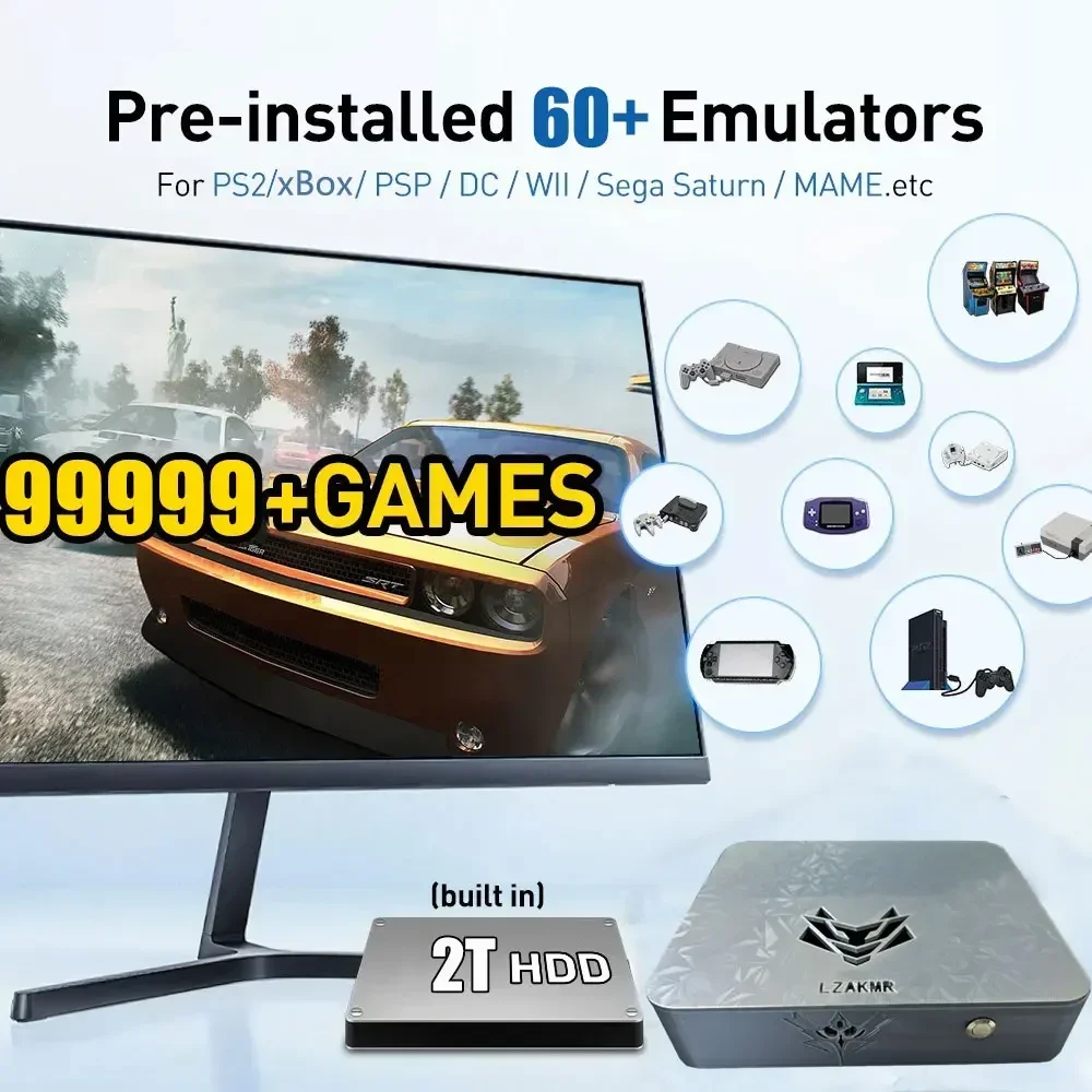 يتميز نظام LZAKMR الجديد AK1 Pro المزدوج الذي يعمل بنظام Windows 11، وتخزين سعة 2 تيرابايت، وأكثر من 99,999 ألعاب للتبديل، وPSP، وXBOX #3