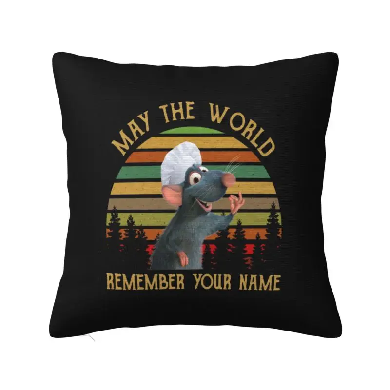 

Funny Ratatouille Remy Chef Quotes Modern Pillow Cover Home Decorative Car Cushion