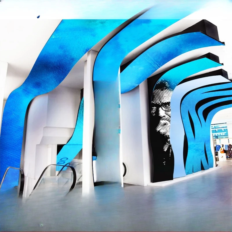 

LED flexible soft screen curved cylinder P1.86P2 indoor and outdoor led display screen