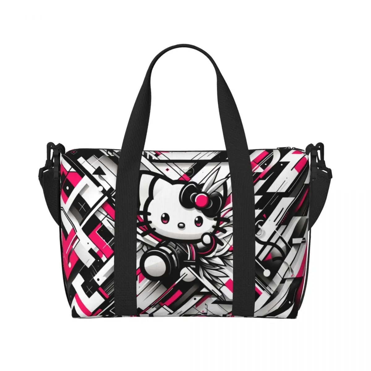 

Сумка-тоут с изображением кота в мультяшном стиле, женская, большая вместительная сумка для спортзала, пляжа и путешествий