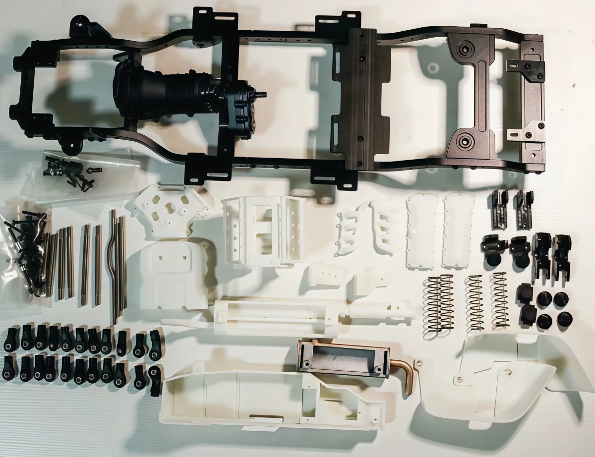 325mm Wheelbase Simulation Chassis Frame & 2‑Speed Gear‑Box Kit For 1/10 Wrangler Hard‑Body SCX10‑II RC Crawler Upgrade Parts