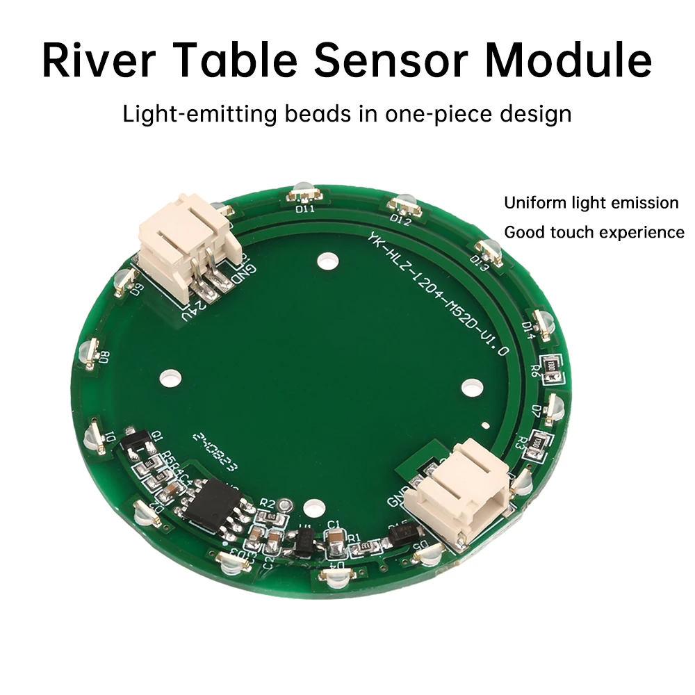 Módulo emisor de luz LED sensible al tacto, 24V CC, 5A, toque creativo, bricolaje, luz de río de escritorio, lámpara de pie de ambiente festivo