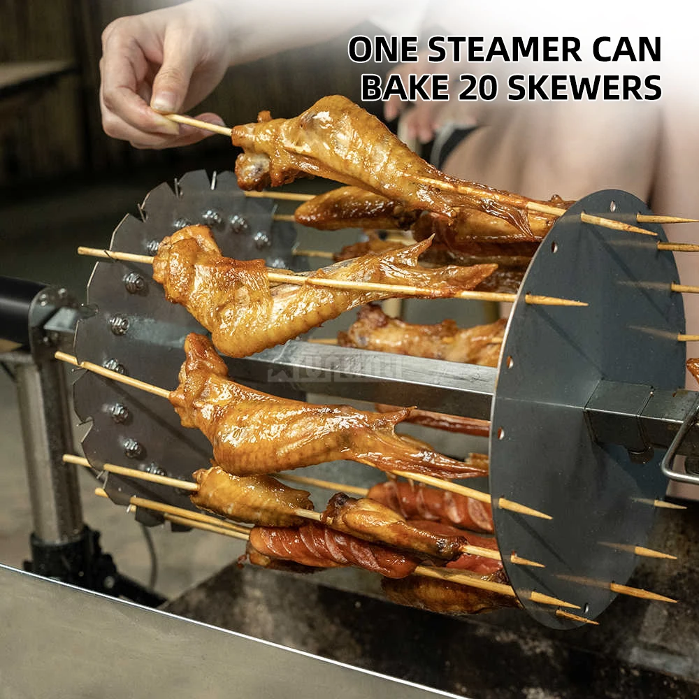 Parrilla de barbacoa eléctrica giratoria con Elektrikli Izgara plegable de autorformación