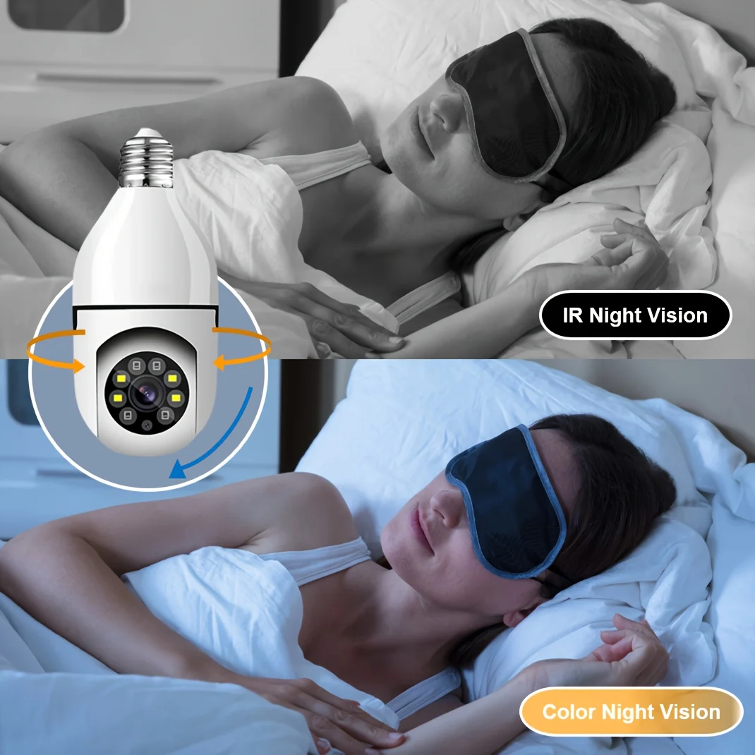 كاميرا YI IoT 1080P Bulb Light تتبع تلقائي، كشف الشخص، رؤية ليلية بالأشعة تحت الحمراء 1080P
