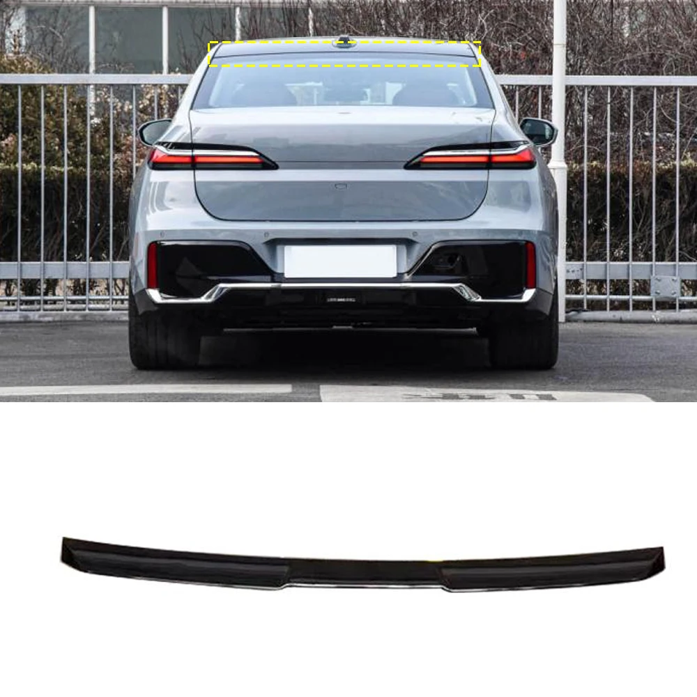 ABS Glossy Black Car Rear Spoiler for BMW 7 Series i7 G70 M-Tech M Sport 2023 Roof Spoiler Rear Trunk Spoiler Boot Wing Lip